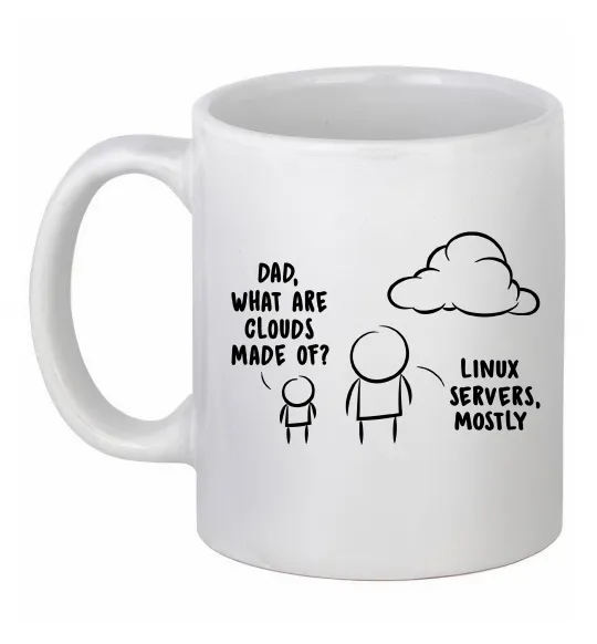 Чашка керамическая What are clouds made of Белый фото