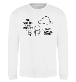 Свитшот What are clouds made of Белый фото