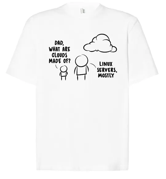 Футболка Оверсайз What are clouds made of Белый фото