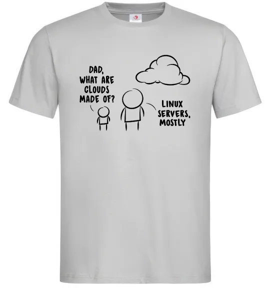 Чоловіча футболка What are clouds made of Сірий фото