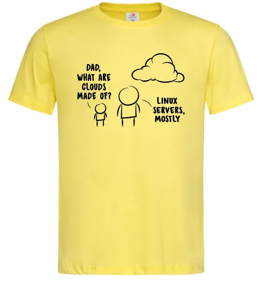 Чоловіча футболка What are clouds made of Лимонний фото