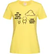 Жіноча футболка What are clouds made of Лимонний фото