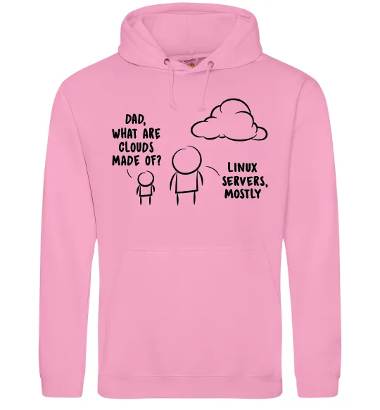 Мужская толстовка (худи) What are clouds made of Розовый фото