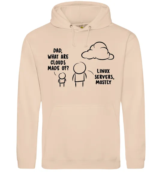 Мужская толстовка (худи) What are clouds made of Песочный фото