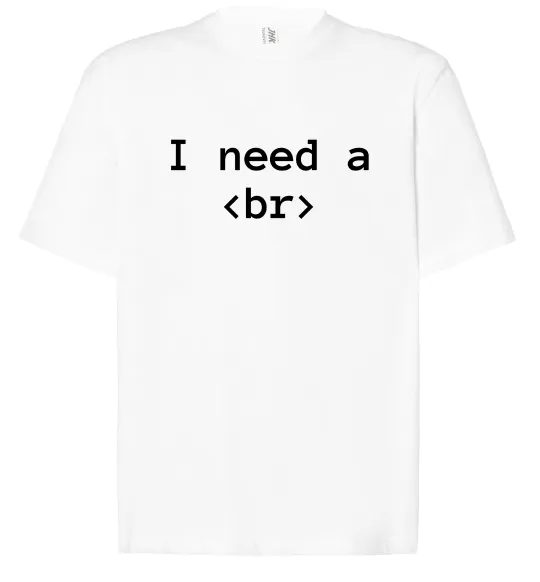 Футболка Оверсайз I need a br Белый фото