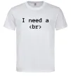 Мужская футболка I need a br Белый фото