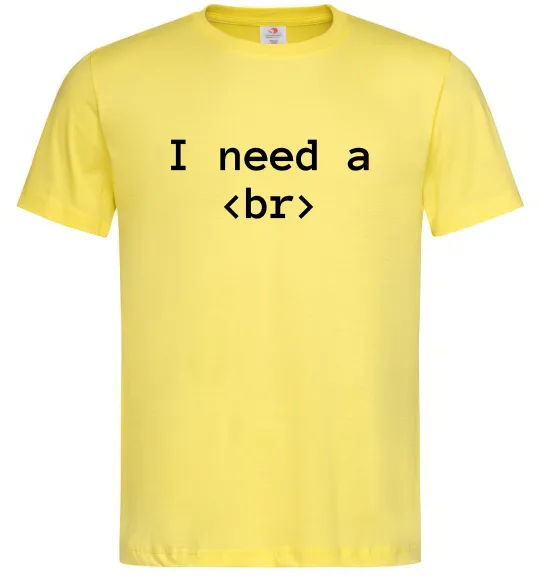Мужская футболка I need a br Лимонный фото