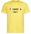 Мужская футболка I need a br Лимонный фото