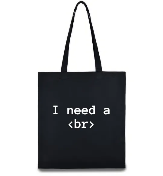 Эко-сумка I need a br Черный фото