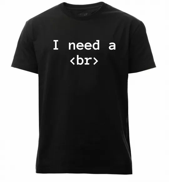 Чоловіча преміум футболка I need a br Чорний фото