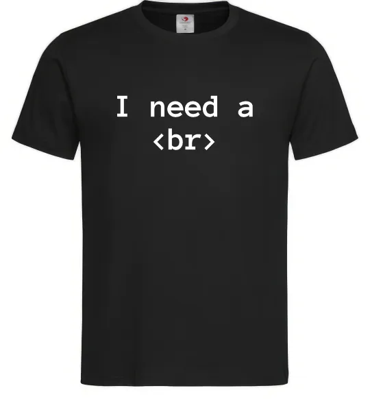 Мужская футболка I need a br Черный фото