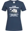 Жіноча футболка I make computer beep boop boop Темно-синій фото