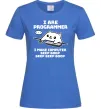 Жіноча футболка I make computer beep boop boop Яскраво-синій фото