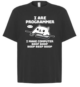 Футболка Оверсайз I make computer beep boop boop