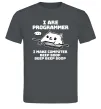 Чоловіча футболка I make computer beep boop boop Графіт фото