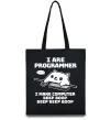 Эко-сумка I make computer beep boop boop Черный фото