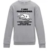 Детский Свитшот I make computer beep boop boop Серый меланж фото