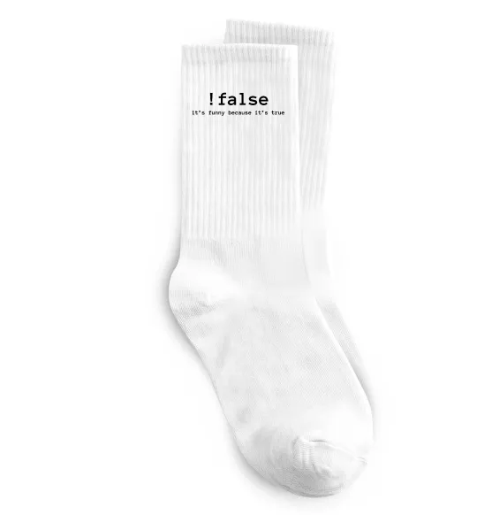 Носки !false it`s true Белый фото