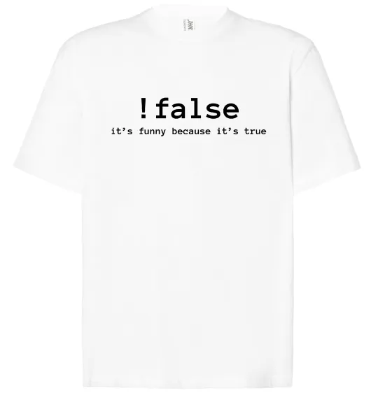 Футболка Оверсайз !false it`s true Белый фото
