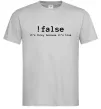 Мужская футболка !false it`s true Серый фото