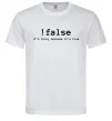 Мужская футболка !false it`s true Белый фото