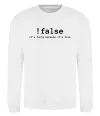 Свитшот !false it`s true Белый Свитшот !false it`s true Белый фото