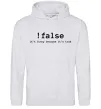 Мужская толстовка (худи) !false it`s true Серый меланж фото