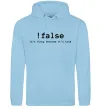Мужская толстовка (худи) !false it`s true Голубой фото