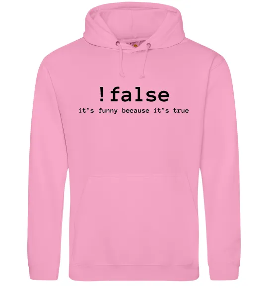 Женская толстовка (худи) !false it`s true Розовый фото