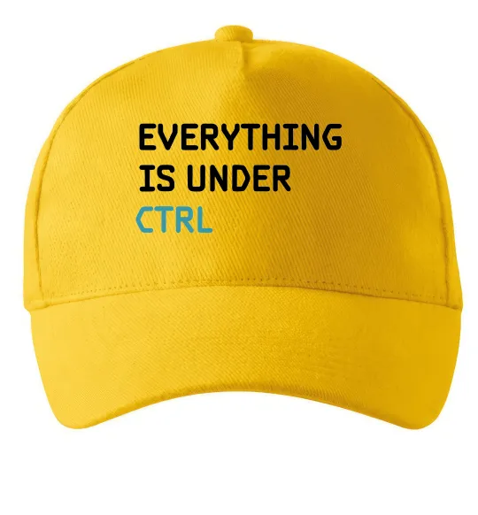 Кепка Everything is under ctrl Солнечно желтый фото