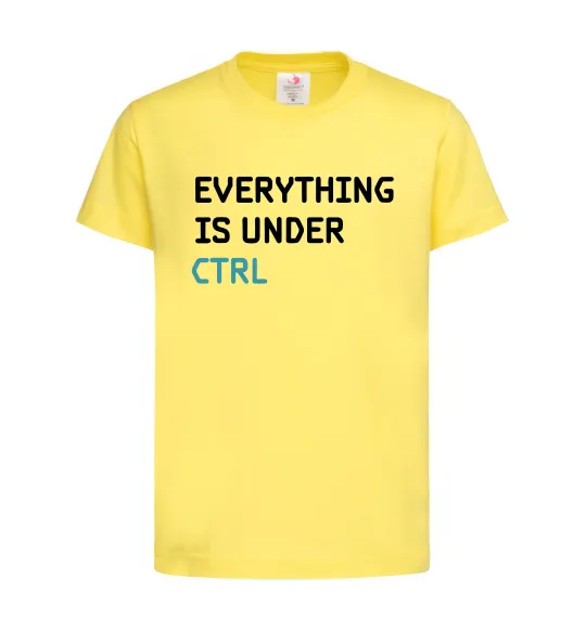 Детская футболка Everything is under ctrl Лимонный фото
