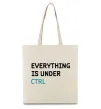 Эко-сумка Everything is under ctrl Бежевый Эко-сумка Everything is under ctrl Бежевый фото