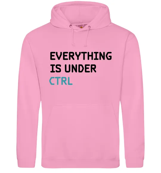 Женская толстовка (худи) Everything is under ctrl Розовый фото