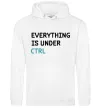 Женская толстовка (худи) Everything is under ctrl Белый фото