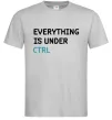 Мужская футболка Everything is under ctrl Серый фото