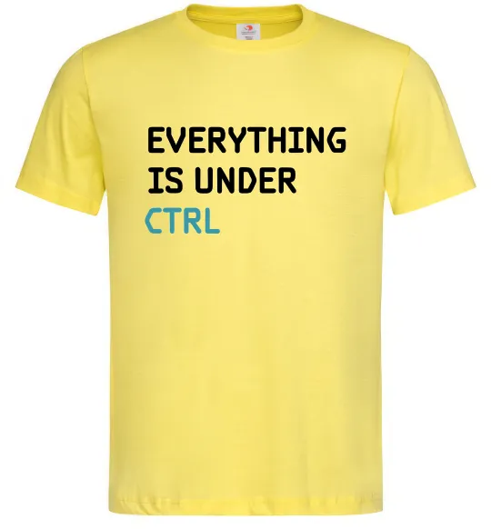 Мужская футболка Everything is under ctrl Лимонный фото