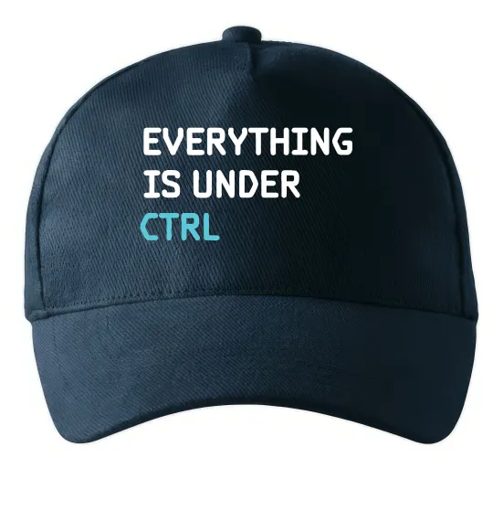Кепка Everything is under ctrl Темно-синий фото