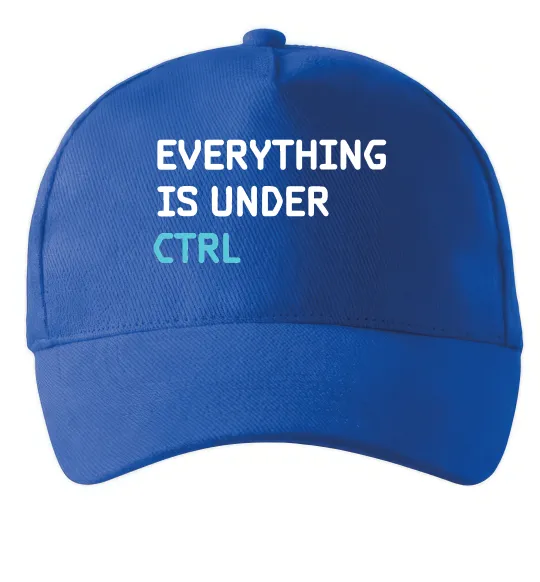 Кепка Everything is under ctrl Ярко-синий фото