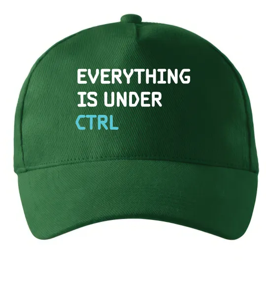 Кепка Everything is under ctrl Темно-зеленый фото