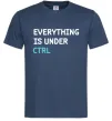 Мужская футболка Everything is under ctrl Темно-синий фото