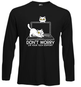 Лонгслив Tech support cat Лонгслив Tech support cat