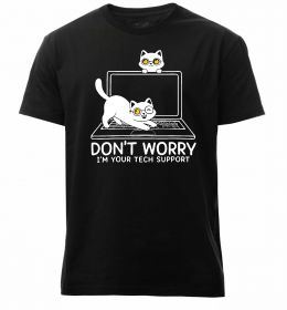 Чоловіча преміум футболка Tech support cat