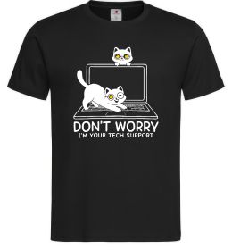 Мужская футболка Tech support cat