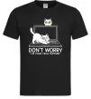 Мужская футболка Tech support cat Черный фото
