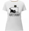 Женская премиум футболка Tech support cat Белый фото
