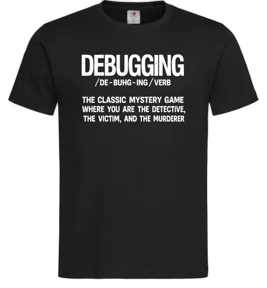 Мужская футболка Debugging Черный фото