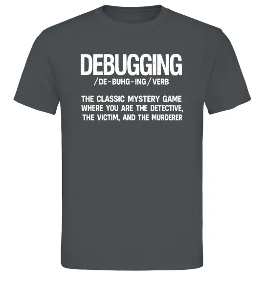 Мужская футболка Debugging Графит фото