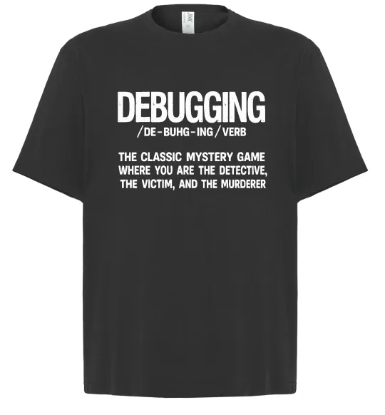 Футболка Оверсайз Debugging Черный фото