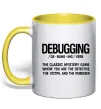 Чашка с цветной ручкой Debugging Лимонный Чашка с цветной ручкой Debugging Лимонный фото