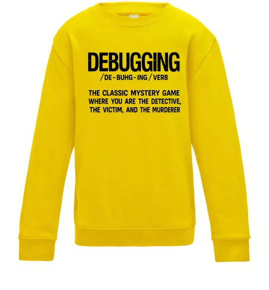 Детский Свитшот Debugging Солнечно желтый фото